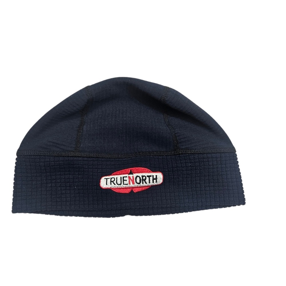 True North Navy Blue Fleece Beanie Hat Embroidered Logo Winter Warm Gorpcore‎